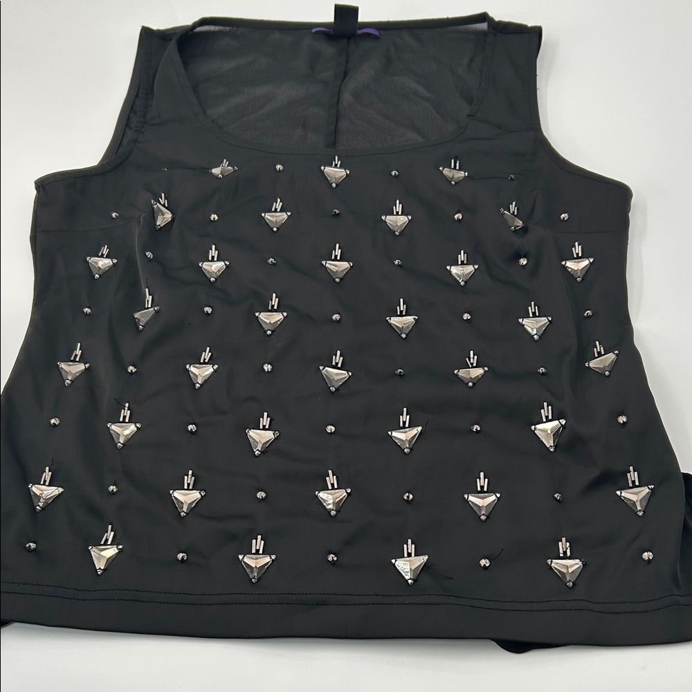 Forever women’s blouse  with silver diamonds  evening wear  bust 30 length 20